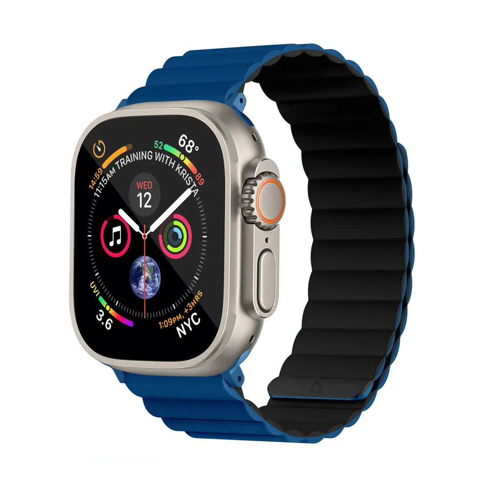 Invix Apple Watch Silicone Magnetic Band-Orange/Gray