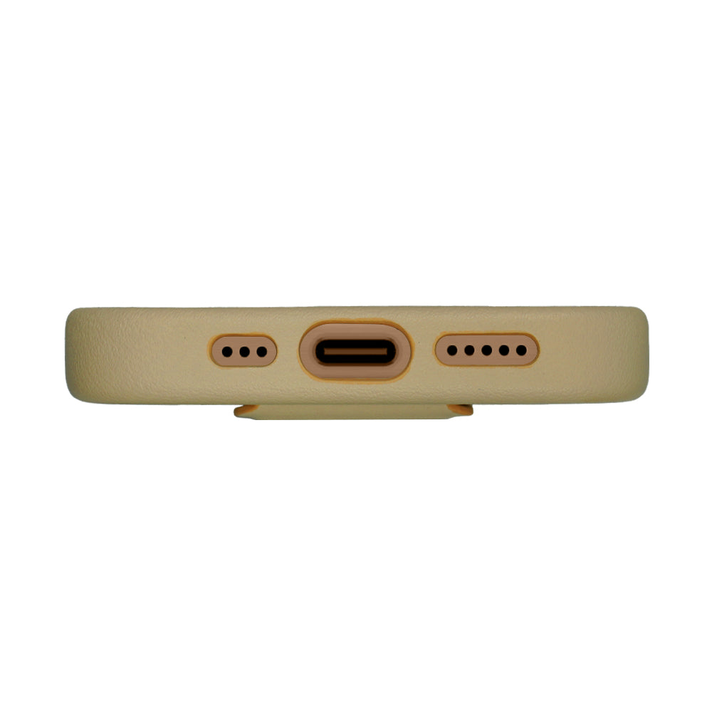Tank Vegan Leather Case For iPhone 16 Series-Beige