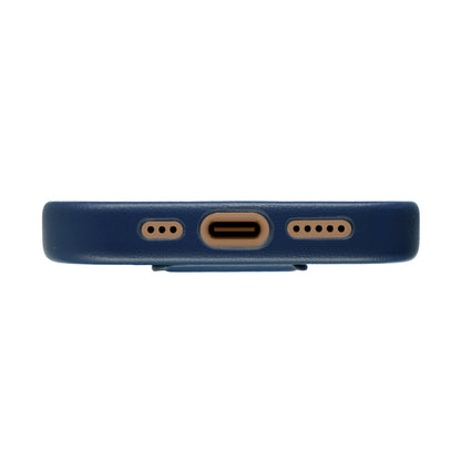 Tank Vegan Leather Case For iPhone 16 Series-Blue