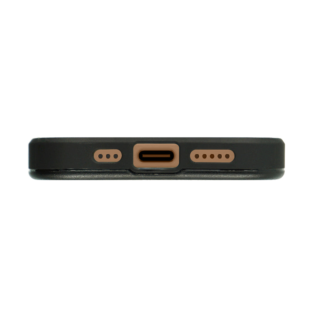 Ambar Leather Case For iPhone 16 Series – Gray
