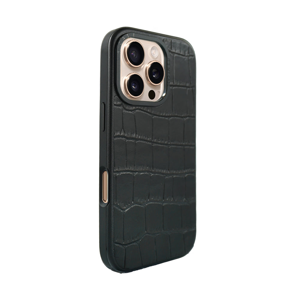 Javan Leather Case For iPhone16 Series – Black