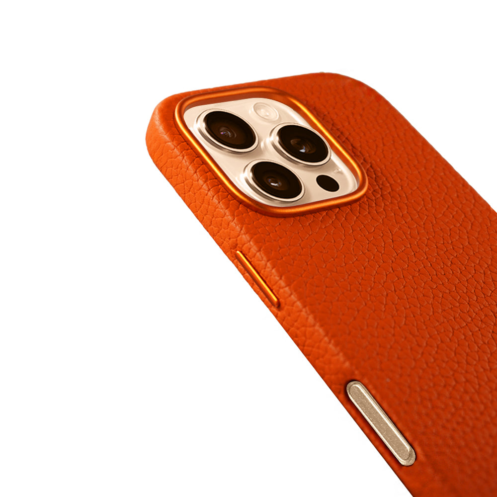 Amur Leather Case For iPhone 16 Series – Orange