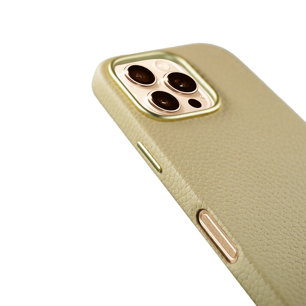 Amur Leather Case For iPhone 16 Series – Beige