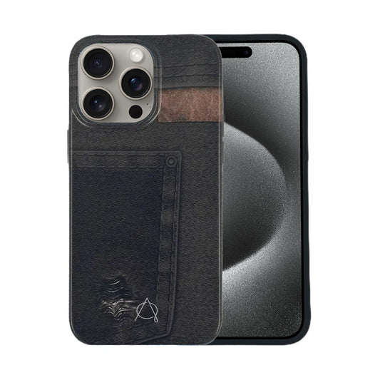 Denim Case For iPhone 15 Series - Black