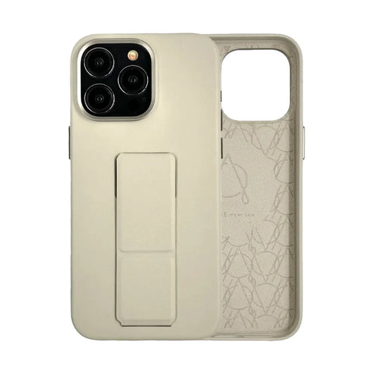 Tank Vegan Leather Case For iPhone 15 Pro Max- Beige