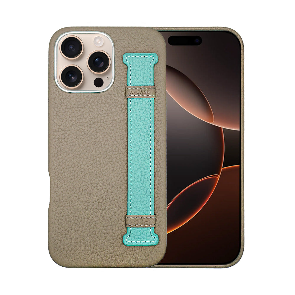 Amur Pro Leather Case For iPhone 16 Series-Brown/Orange