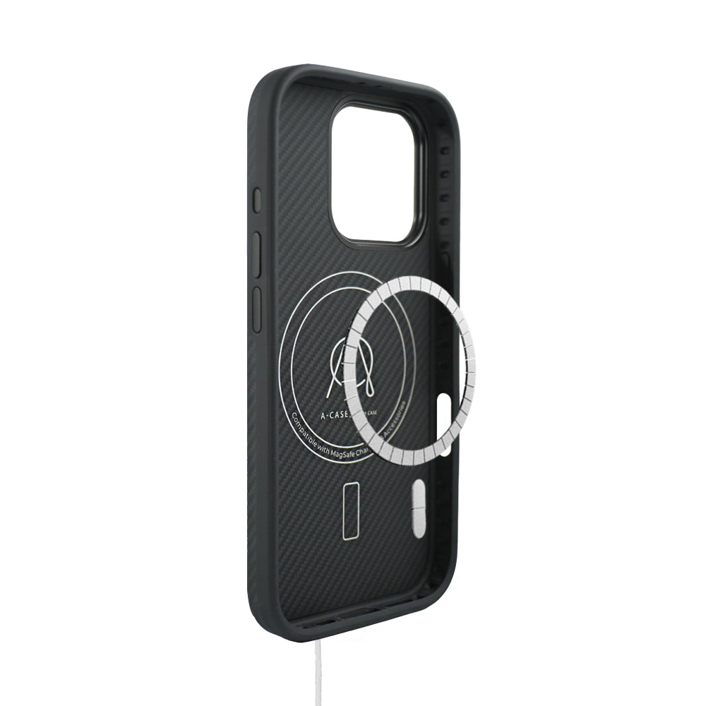 Savar 600D Aramid Fiber Case For iPhone 16 Pro-Black