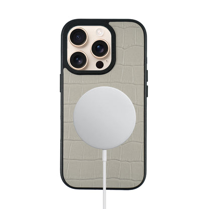 Javan Leather Case For iPhone16 Series – Gray