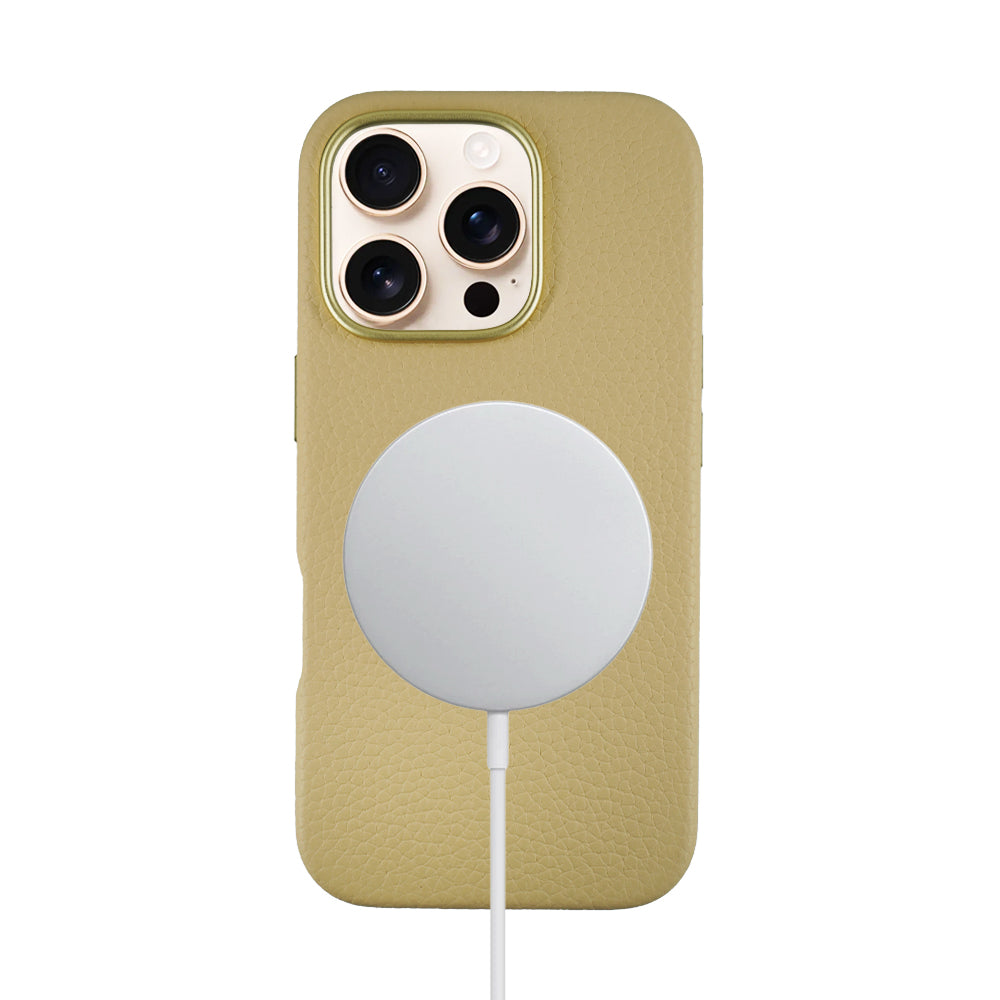 Amur Leather Case For iPhone 16 Series – Beige