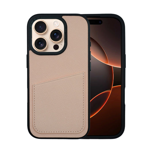 Ambar Leather Case For iPhone 16 Series – Pink