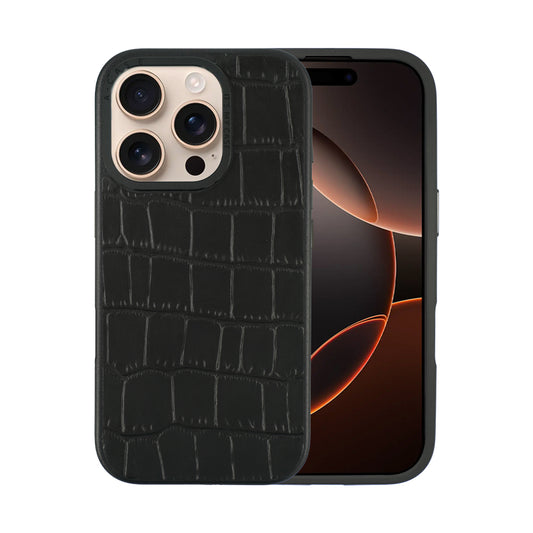 Javan Leather Case For iPhone16 Series – Black