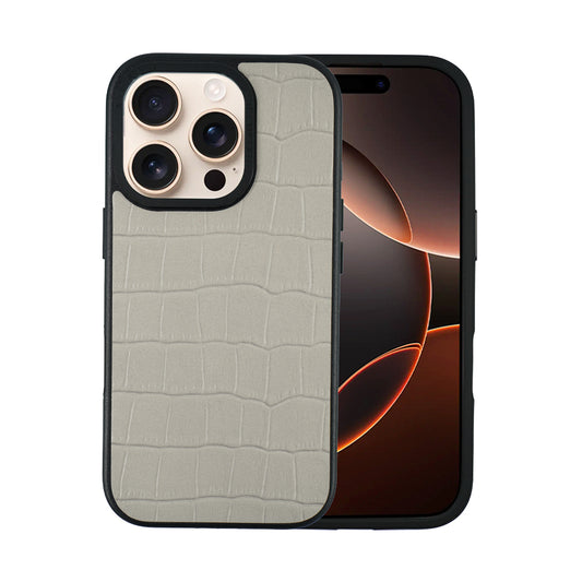 Javan Leather Case For iPhone16 Series – Gray