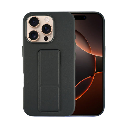 Tank Vegan Leather Case For iPhone 16 Series-Black