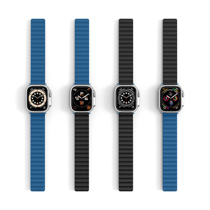 Invix Apple Watch Silicone Magnetic Band-Blue/Black