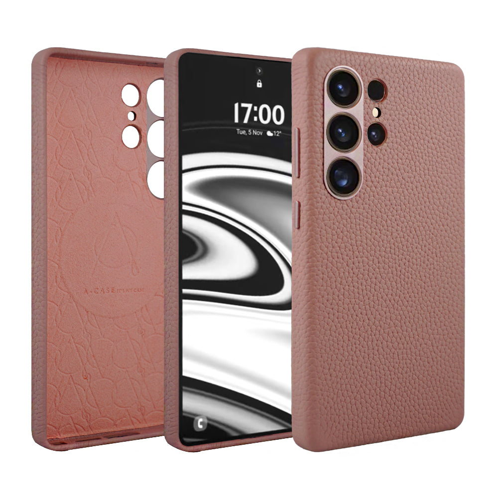 Amur Genuine Leather Case For S25 Ultra – Brown