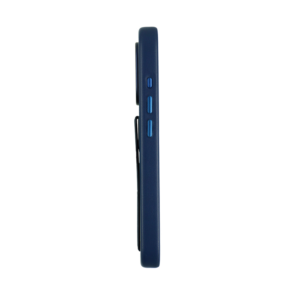 Tank Vegan Leather Case For iPhone 16 Series-Blue