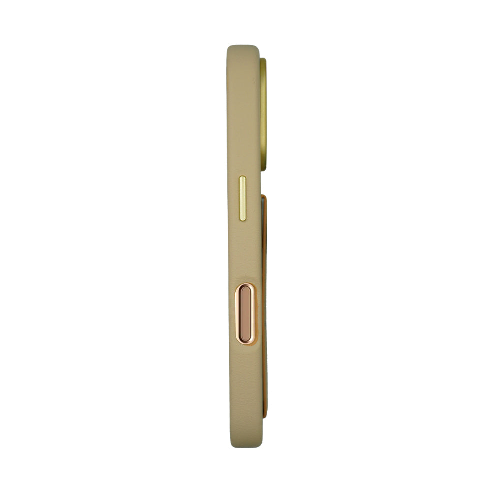 Tank Vegan Leather Case For iPhone 16 Series-Beige