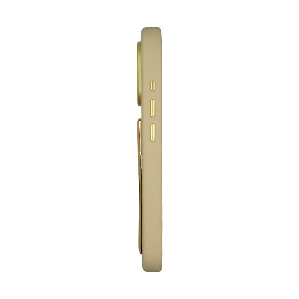 Tank Vegan Leather Case For iPhone 16 Series-Beige