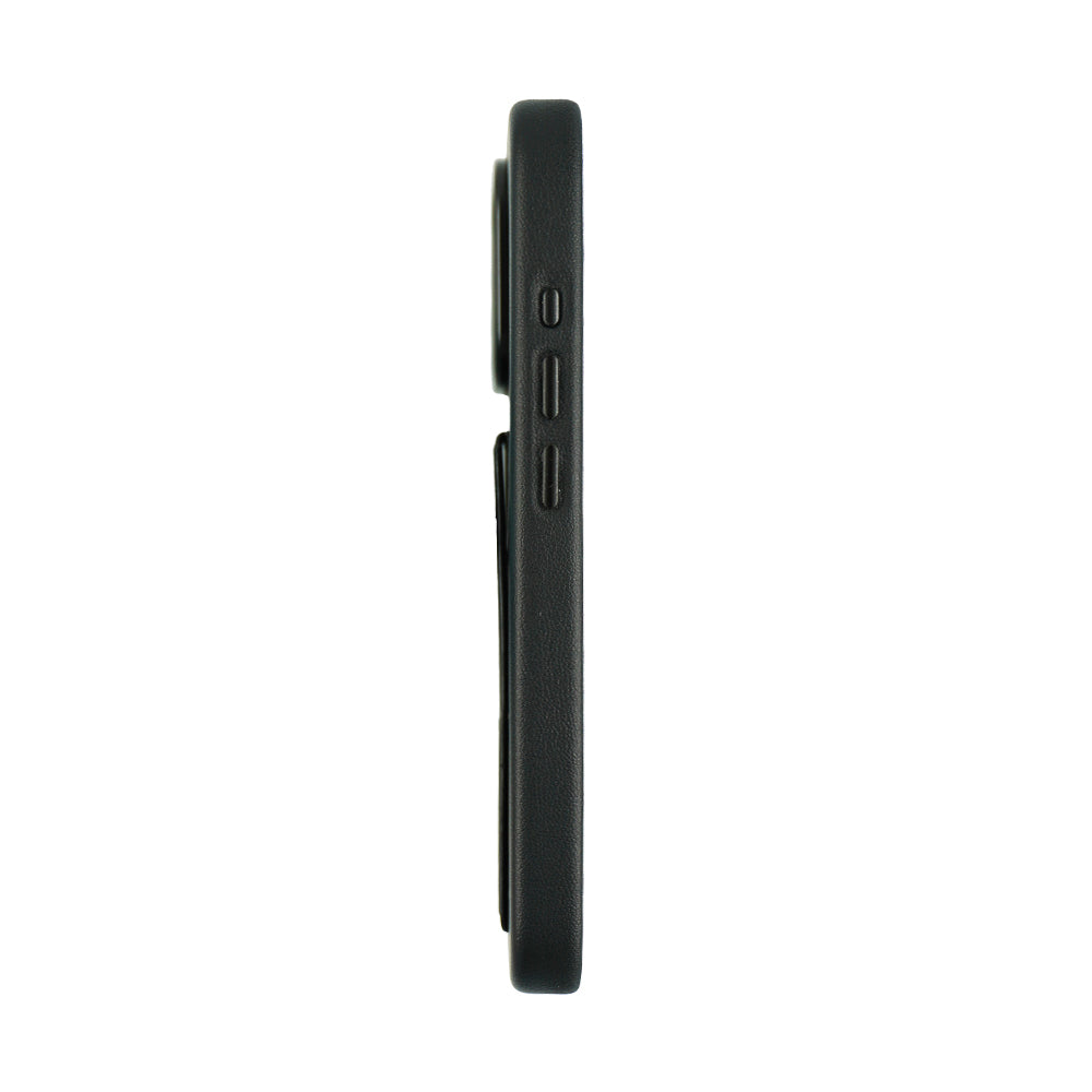Tank Vegan Leather Case For iPhone 16 Series-Black