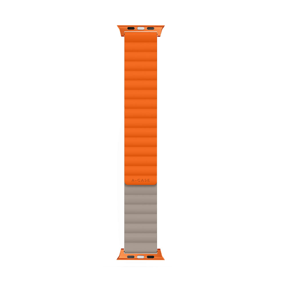 Invix Apple Watch Silicone Magnetic Band-Orange/Gray