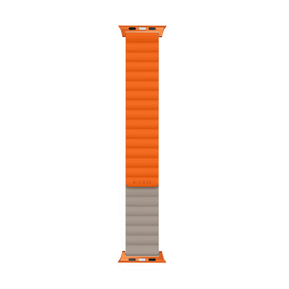 Invix Apple Watch Silicone Magnetic Band-Orange/Gray