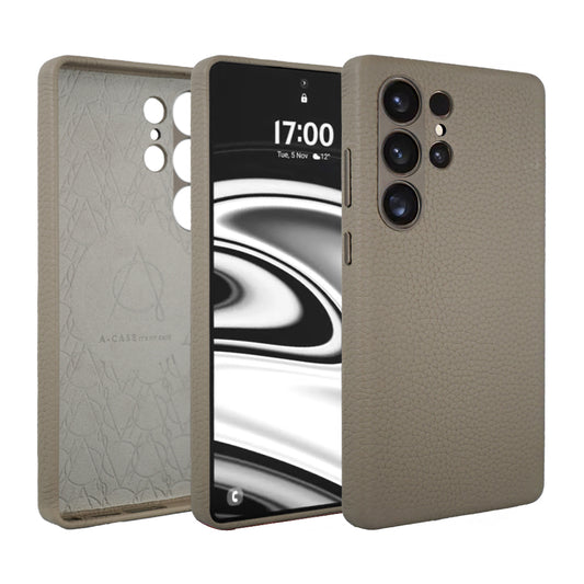 Amur Genuine Leather Case For S25 Ultra – Titanium