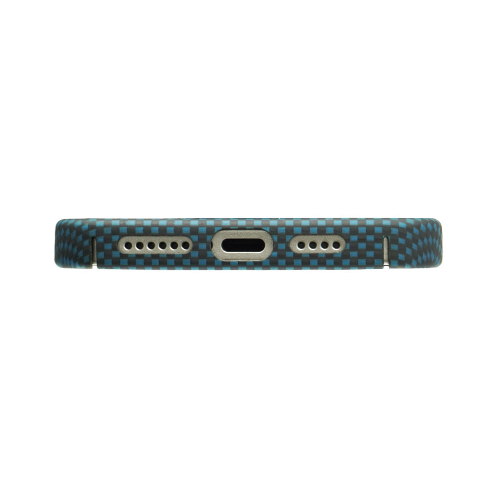 Zikzak Aramid Fiber Case For iPhone 15 Pro Max - Blue