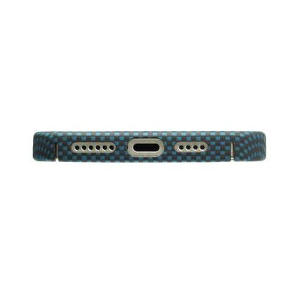 Zikzak Aramid Fiber Case For iPhone 15 Pro Max - Blue