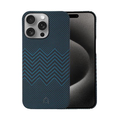 Zikzak Aramid Fiber Case For iPhone 15 Pro Max - Blue