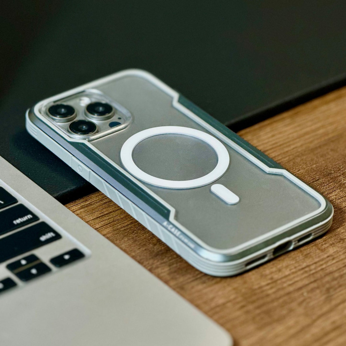 Asker Case For iPhone 15 Pro Max - Silver