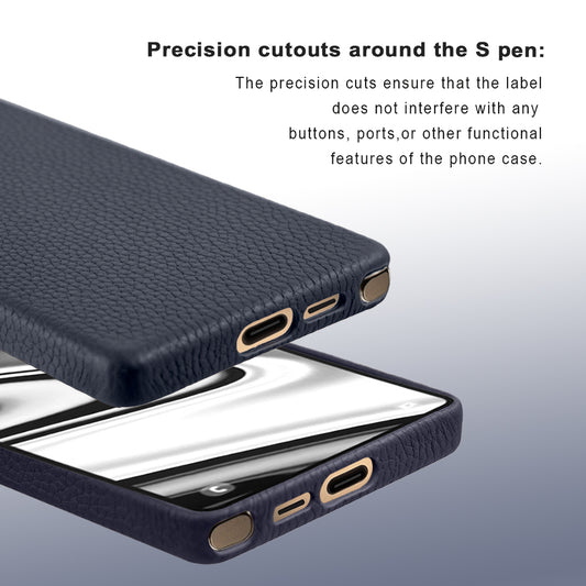 Amur Genuine Leather Case For S25 Ultra – Blue