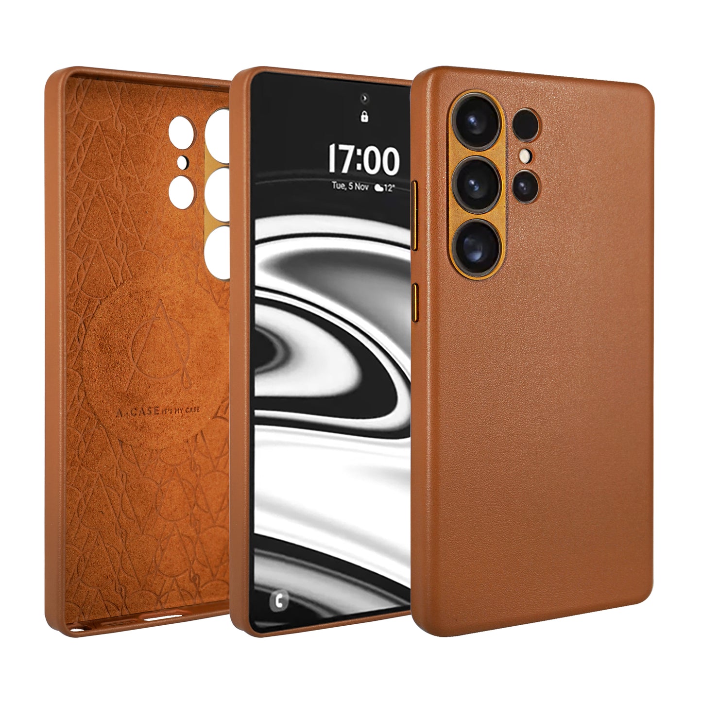 Caspian Vegan Leather Case For S25 Ultra - Black