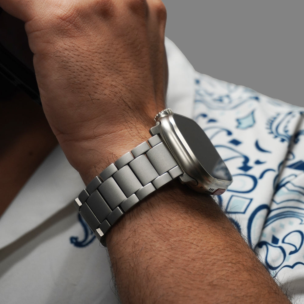 Amanos Apple Watch Steel Band-Titanium