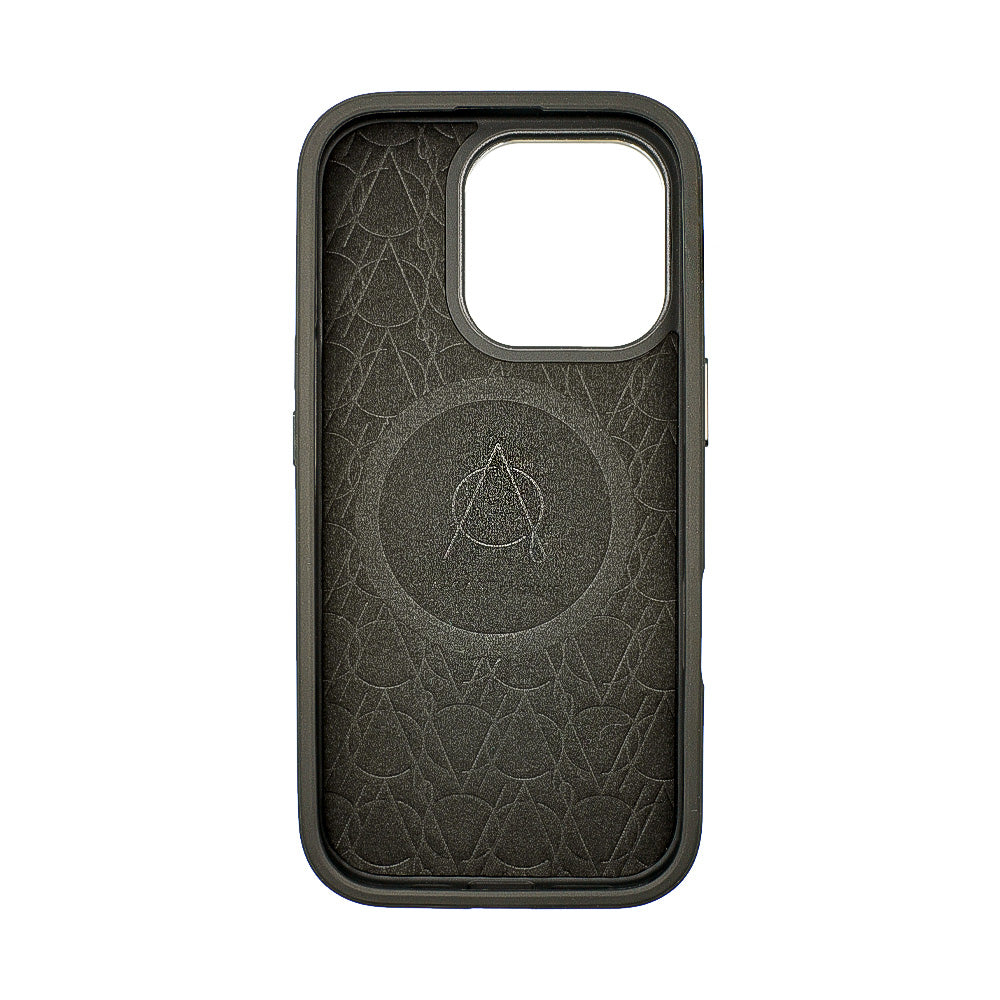 Ambar Leather Case For iPhone 16 Series – Black