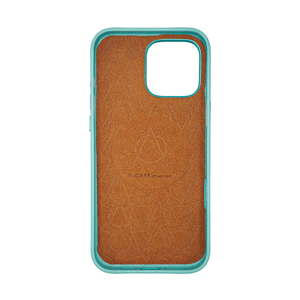Amur Pro Leather Case For iPhone 16 Series-Tiffany/Brown