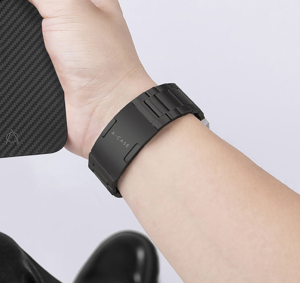 Amanos Apple Watch Steel Band-Black
