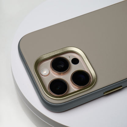 Kilyos Vegan Leather Case For iPhone 16 Series-Gray