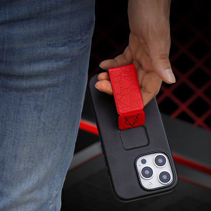 Tank Pro Vegan Leather Case For iPhone 16 Series-Red
