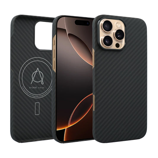 Kavar 1500D Aramid Fiber Case For iPhone 16 Series - Black
