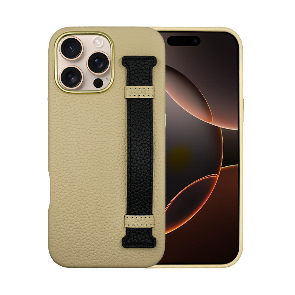 Amur Pro Leather Case For iPhone 16 Series-Brown/Orange