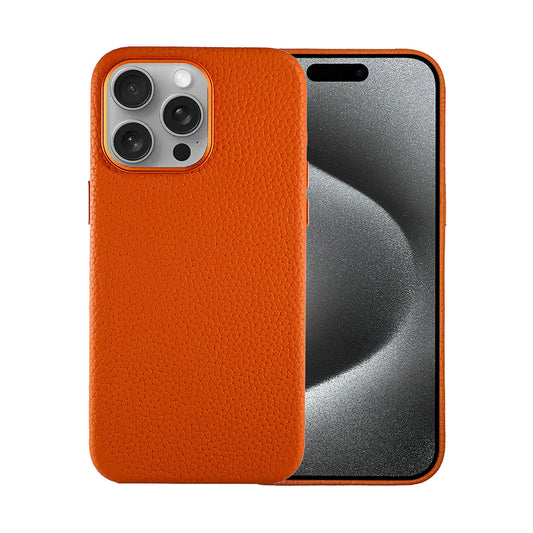 Amur Leather Case For iPhone 15 Series - Orange