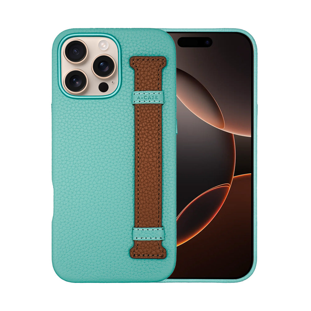Amur Pro Leather Case For iPhone 16 Series-Brown/Orange