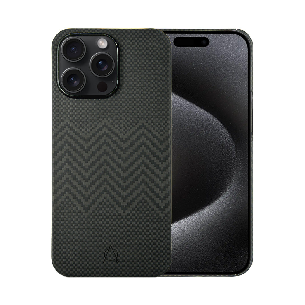 Zikzak Aramid Fiber Case For iPhone 15 Pro Max - Blue