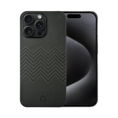 Zikzak Aramid Fiber Case For iPhone 15 Pro Max - Blue