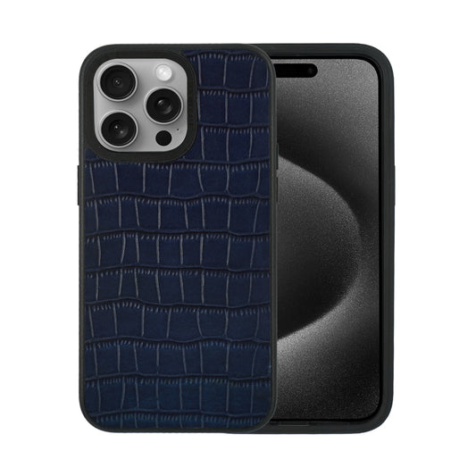 Javan Leather Case For iPhone 15 Series – Blue