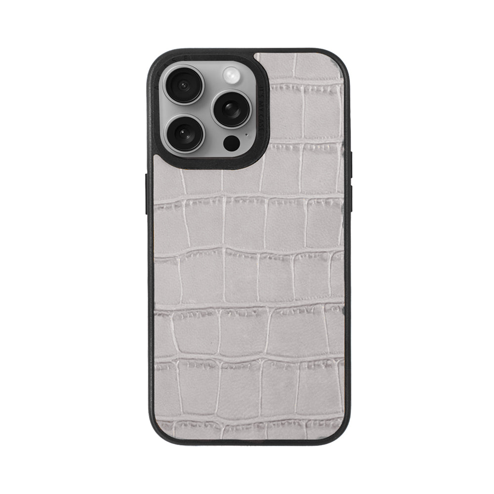 Javan Leather Case For iPhone 15 Series - Gray