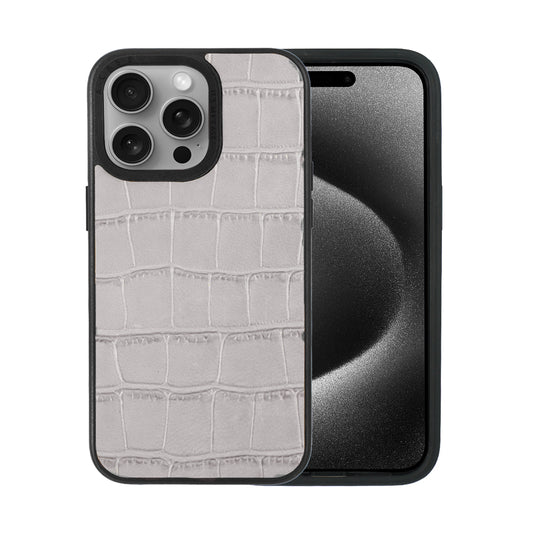 Javan Leather Case For iPhone 15 Series - Gray