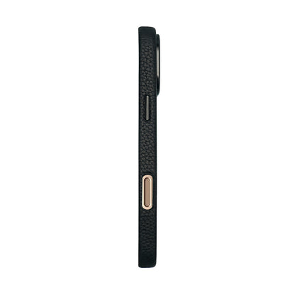 Amur Pro Leather Case For iPhone 16 Series-Black/Yellow