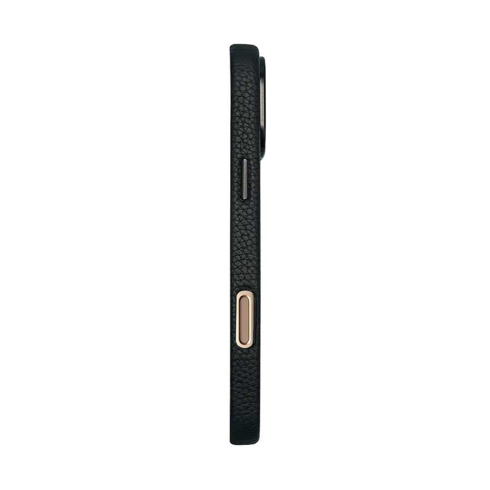 Amur Pro Leather Case For iPhone 16 Series-Black/Green