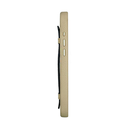 Amur Pro Leather Case For iPhone 16 Series-Beige/Black